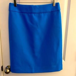 Bright Blue Wool J.Crew Pencil Skirt
